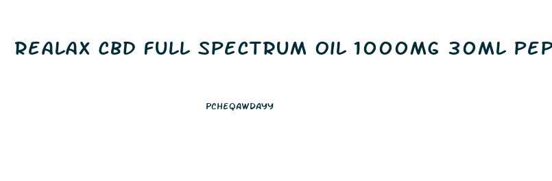Realax Cbd Full Spectrum Oil 1000mg 30ml Peppermint