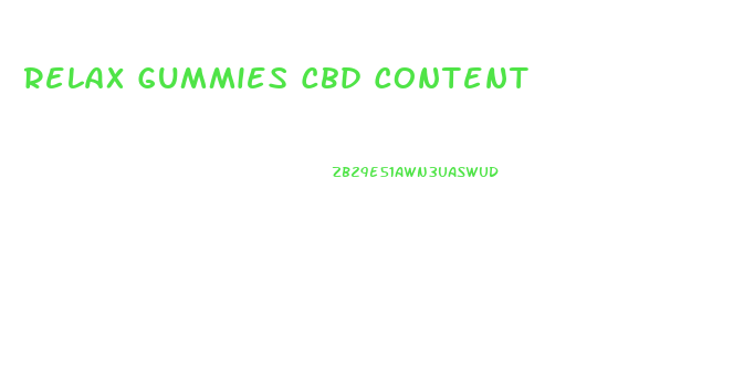 Relax Gummies Cbd Content