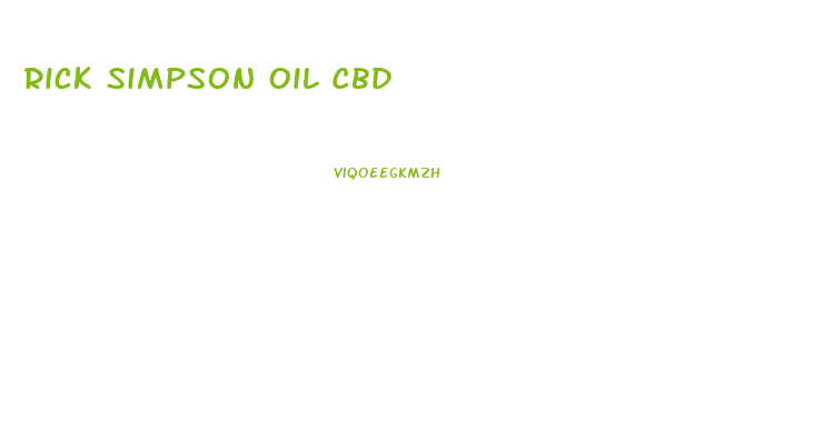 Rick Simpson Oil Cbd