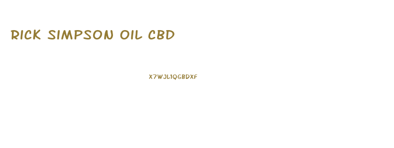 Rick Simpson Oil Cbd