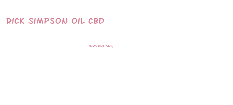 Rick Simpson Oil Cbd