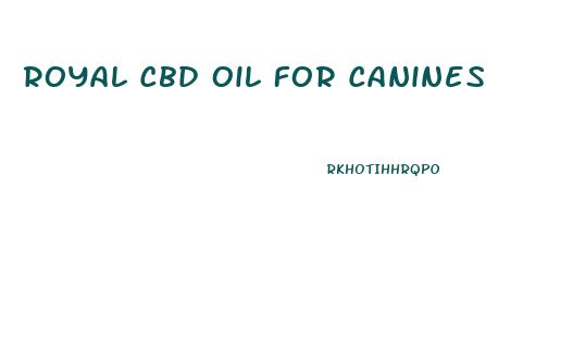 Royal Cbd Oil For Canines