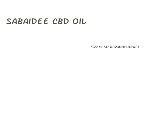 Sabaidee Cbd Oil