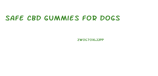 Safe Cbd Gummies For Dogs