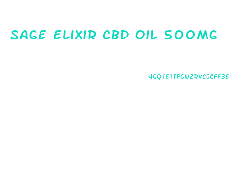 Sage Elixir Cbd Oil 500mg