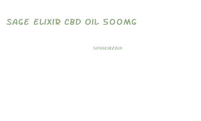 Sage Elixir Cbd Oil 500mg