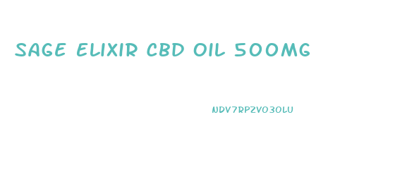 Sage Elixir Cbd Oil 500mg