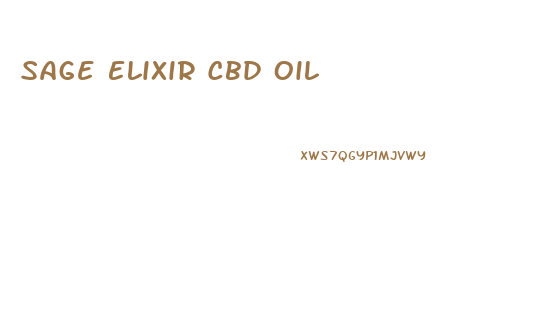 Sage Elixir Cbd Oil