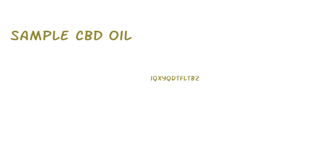 Sample Cbd Oil