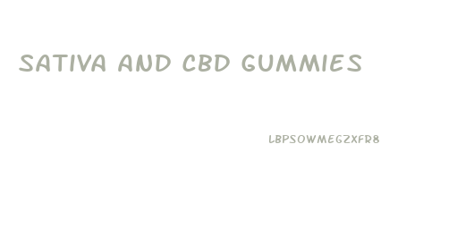 Sativa And Cbd Gummies