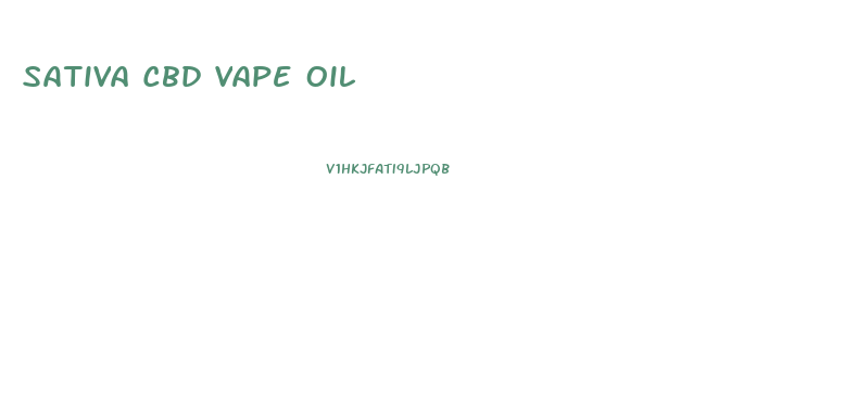 Sativa Cbd Vape Oil