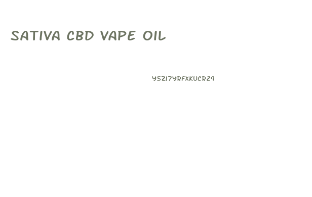 Sativa Cbd Vape Oil