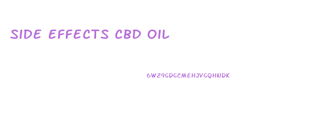 Side Effects Cbd Oil