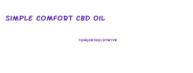 Simple Comfort Cbd Oil