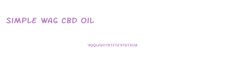 Simple Wag Cbd Oil