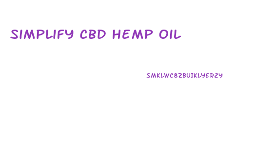 Simplify Cbd Hemp Oil