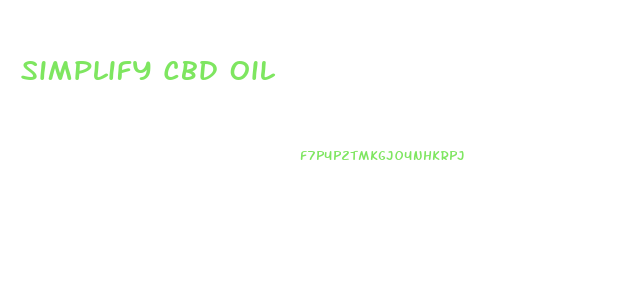 Simplify Cbd Oil