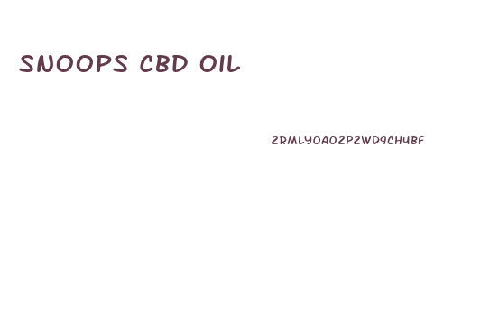 Snoops Cbd Oil