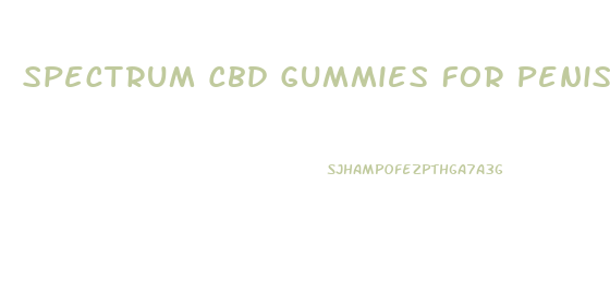 Spectrum Cbd Gummies For Penis
