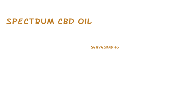 Spectrum Cbd Oil