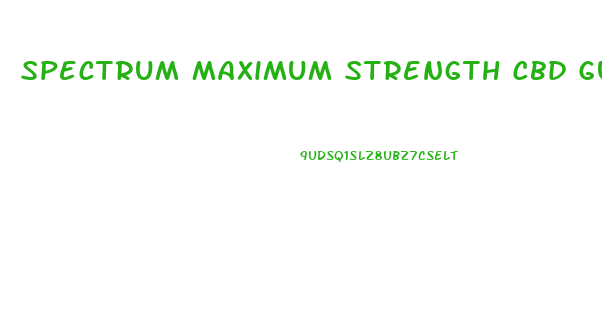 Spectrum Maximum Strength Cbd Gummies Pure Organic Hemp Extract