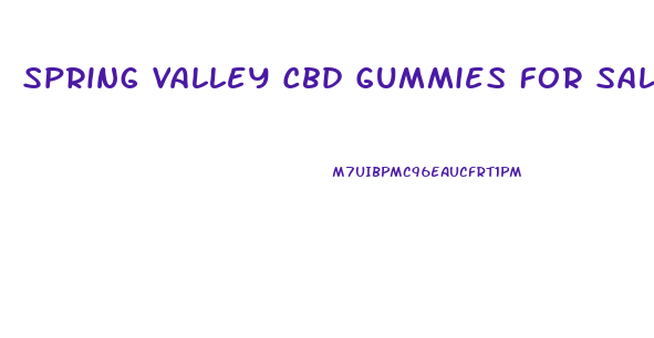 Spring Valley Cbd Gummies For Sale