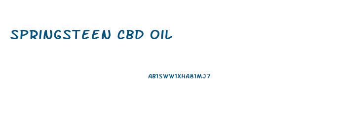 Springsteen Cbd Oil