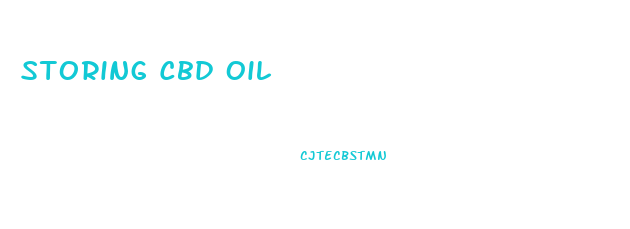 Storing Cbd Oil