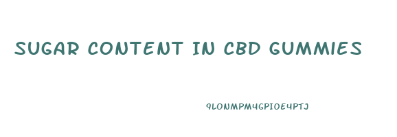 Sugar Content In Cbd Gummies