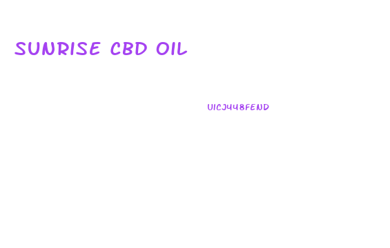 Sunrise Cbd Oil