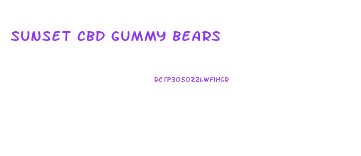 Sunset Cbd Gummy Bears