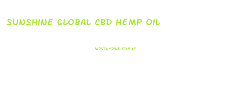 Sunshine Global Cbd Hemp Oil