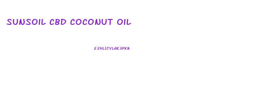 Sunsoil Cbd Coconut Oil