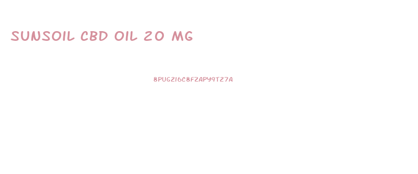 Sunsoil Cbd Oil 20 Mg