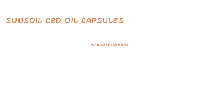 Sunsoil Cbd Oil Capsules