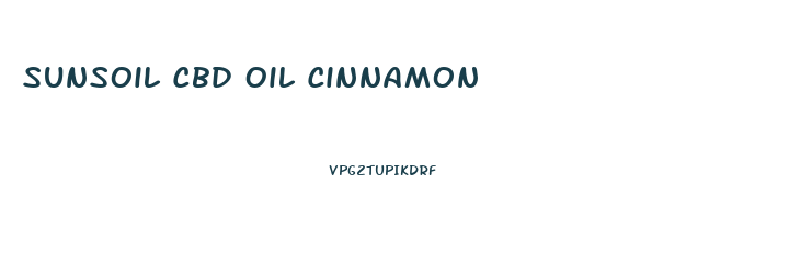 Sunsoil Cbd Oil Cinnamon