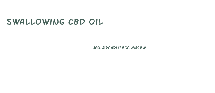 Swallowing Cbd Oil