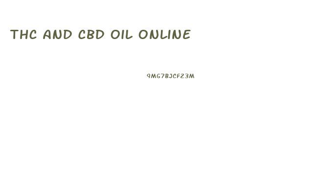 Thc And Cbd Oil Online