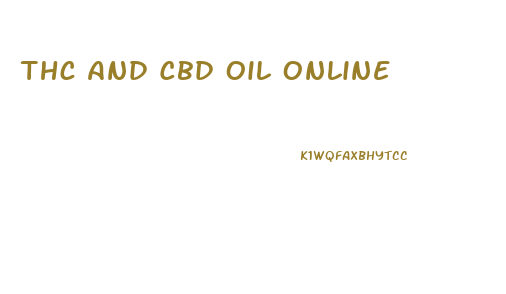 Thc And Cbd Oil Online