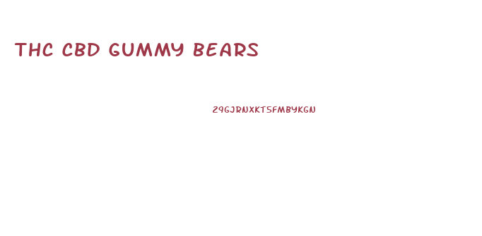Thc Cbd Gummy Bears