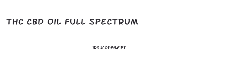 Thc Cbd Oil Full Spectrum
