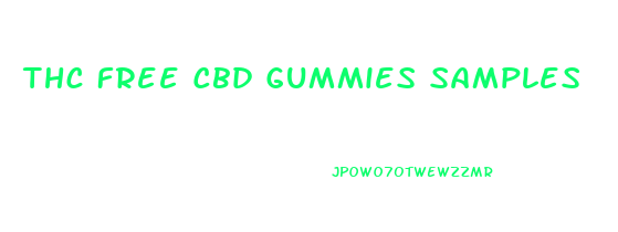 Thc Free Cbd Gummies Samples