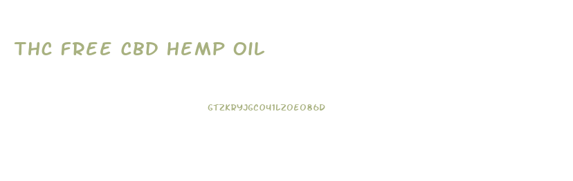 Thc Free Cbd Hemp Oil