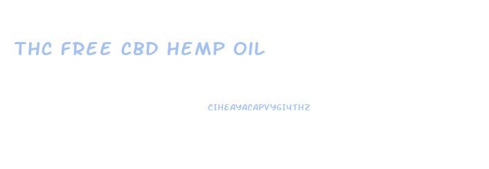 Thc Free Cbd Hemp Oil