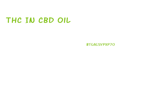 Thc In Cbd Oil