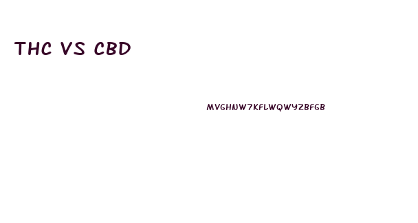 Thc Vs Cbd