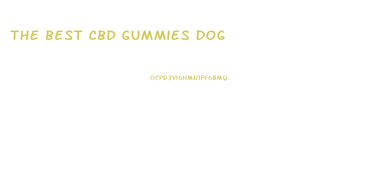 The Best Cbd Gummies Dog