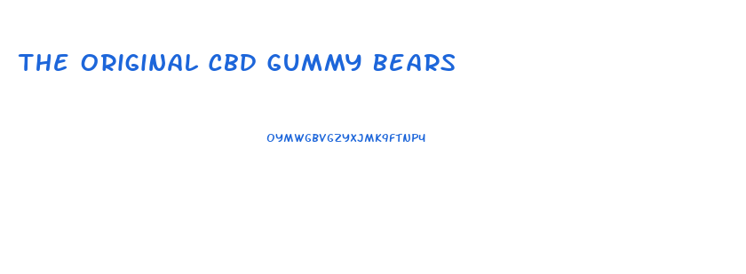 The Original Cbd Gummy Bears