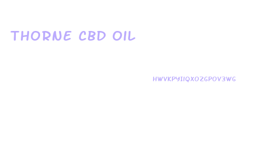 Thorne Cbd Oil