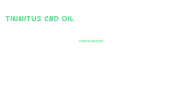 Tinnitus Cbd Oil